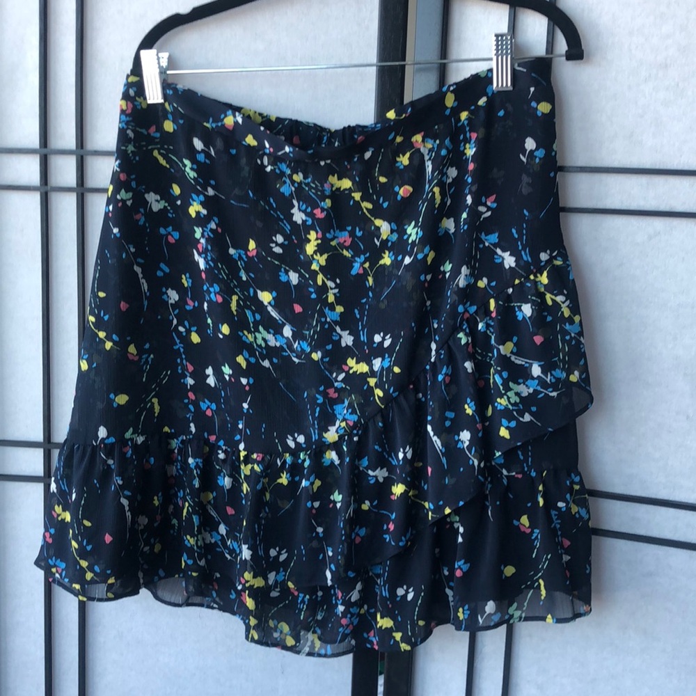 Faux Wrap ruffled mini skirt